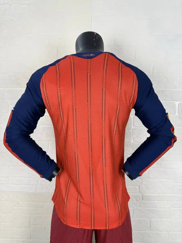 Nike Spain 2026 Men's Home Long Sleeve Player Jersey