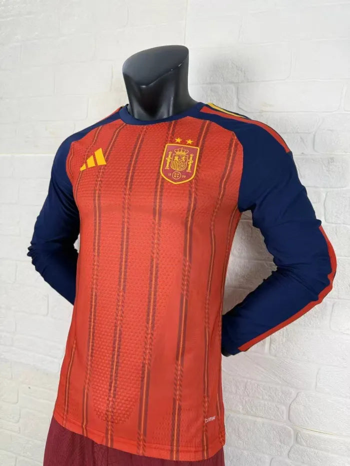Nike Spain 2026 Men's Home Long Sleeve Player Jersey