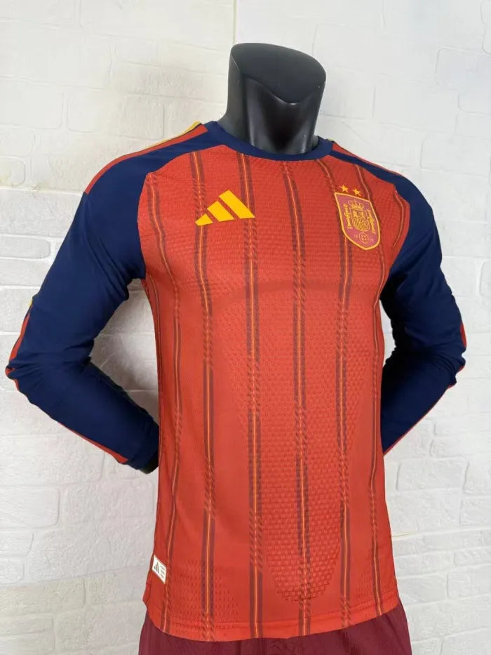 Nike Spain 2026 Men's Home Long Sleeve Player Jersey