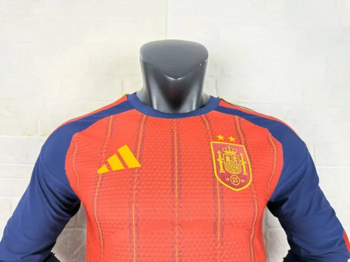 Nike Spain 2026 Men's Home Long Sleeve Player Jersey
