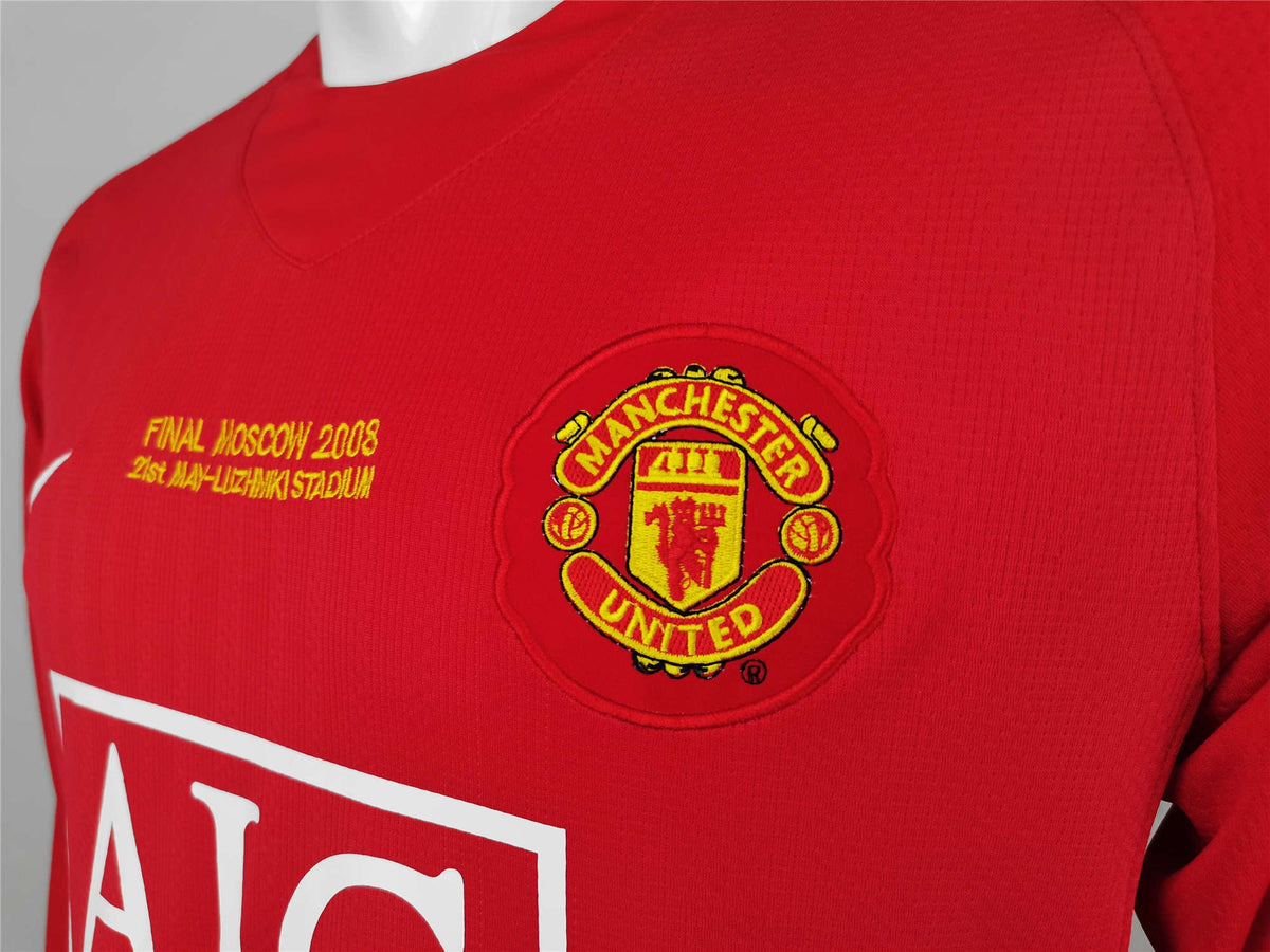 Nike Manchester United 2007/08 Men's Home Long Sleeve Retro Jersey