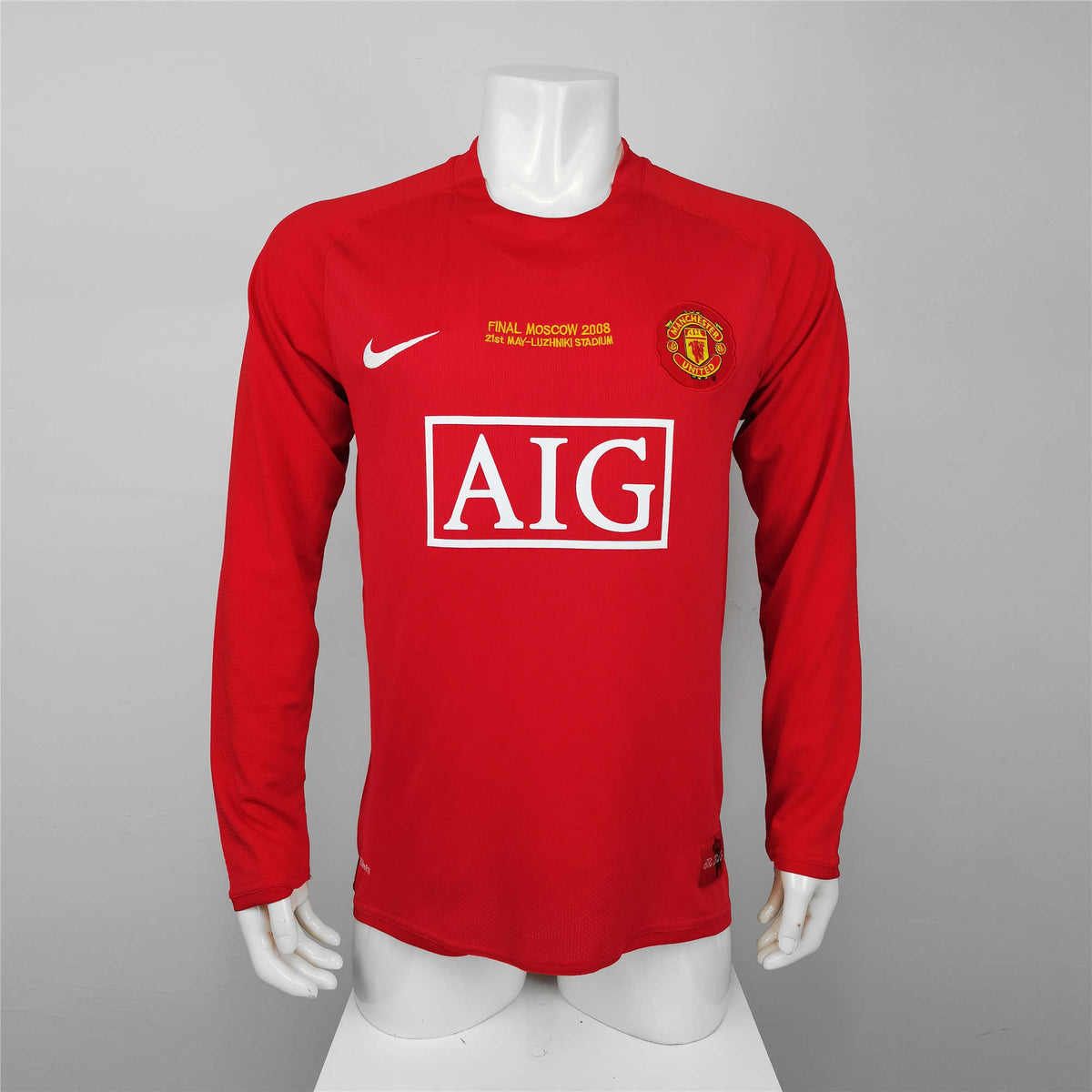 Nike Manchester United 2007/08 Men's Home Long Sleeve Retro Jersey