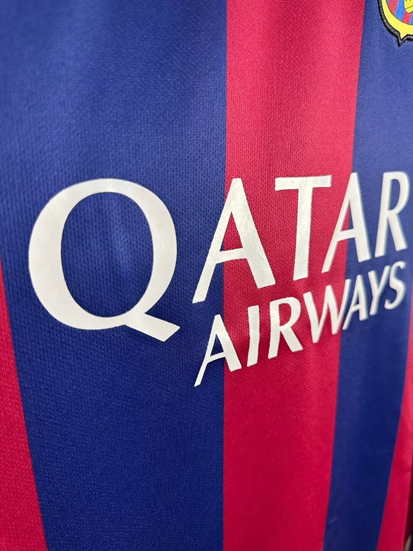 Barcelona 2014-15 Home Long Sleeve Soccer Jersey