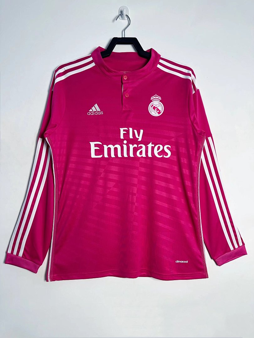 Real Madrid 2014-15 Away Long Sleeve Soccer Jersey