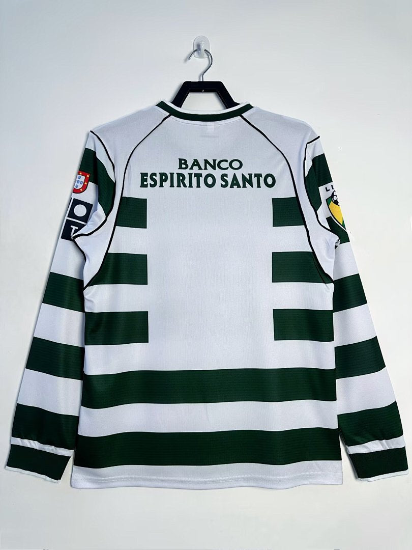 Sporting Lisbon 2001-03 Home Long Sleeve Soccer Jersey