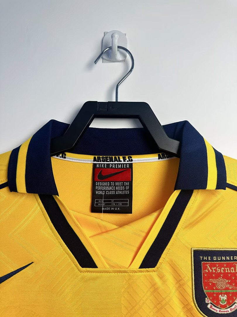 Arsenal 1996-97 Away Long Sleeve Soccer Jersey