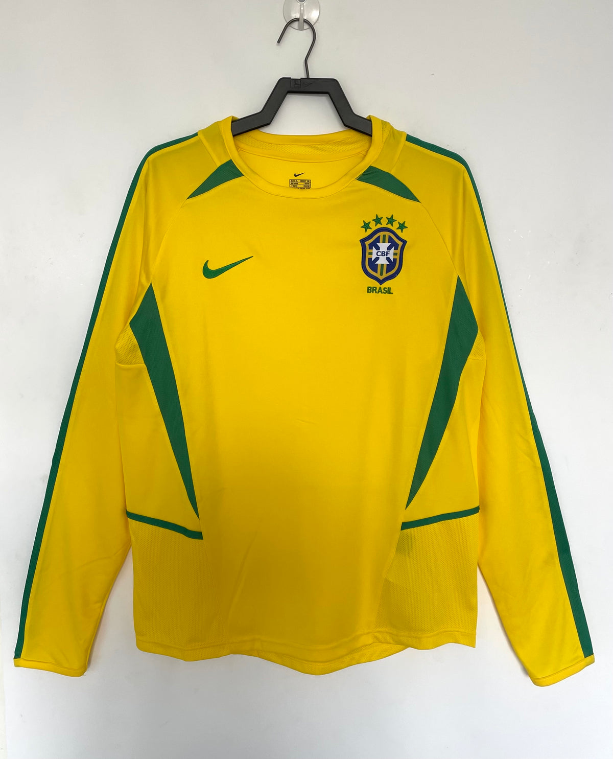 Brazil 2002 Home Long Sleeve Soccer Jersey