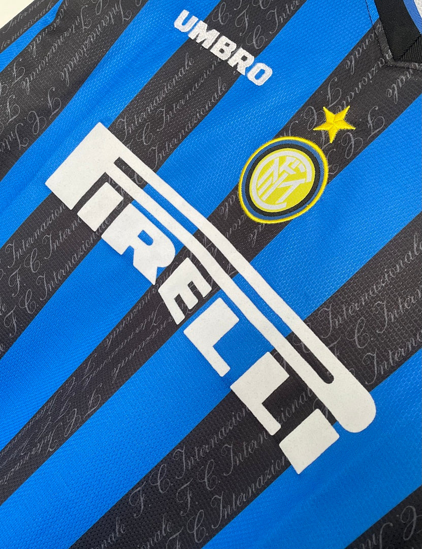 Inter Milan 1997-98 Home Long Sleeve Soccer Jersey