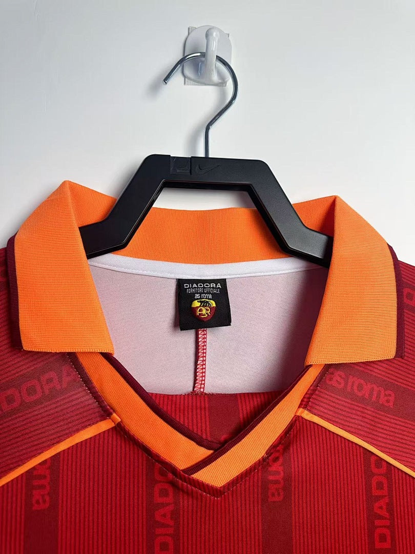 AS Roma 1999-00 Home Long Sleeve Soccer Jersey