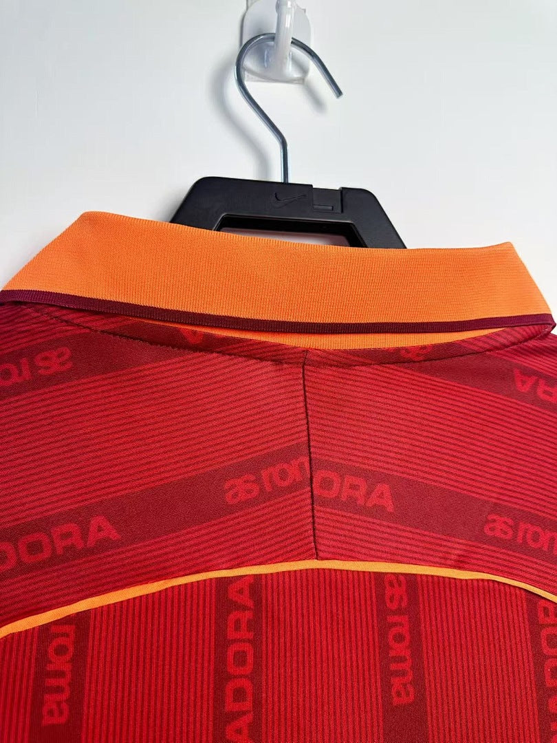 AS Roma 1999-00 Home Long Sleeve Soccer Jersey