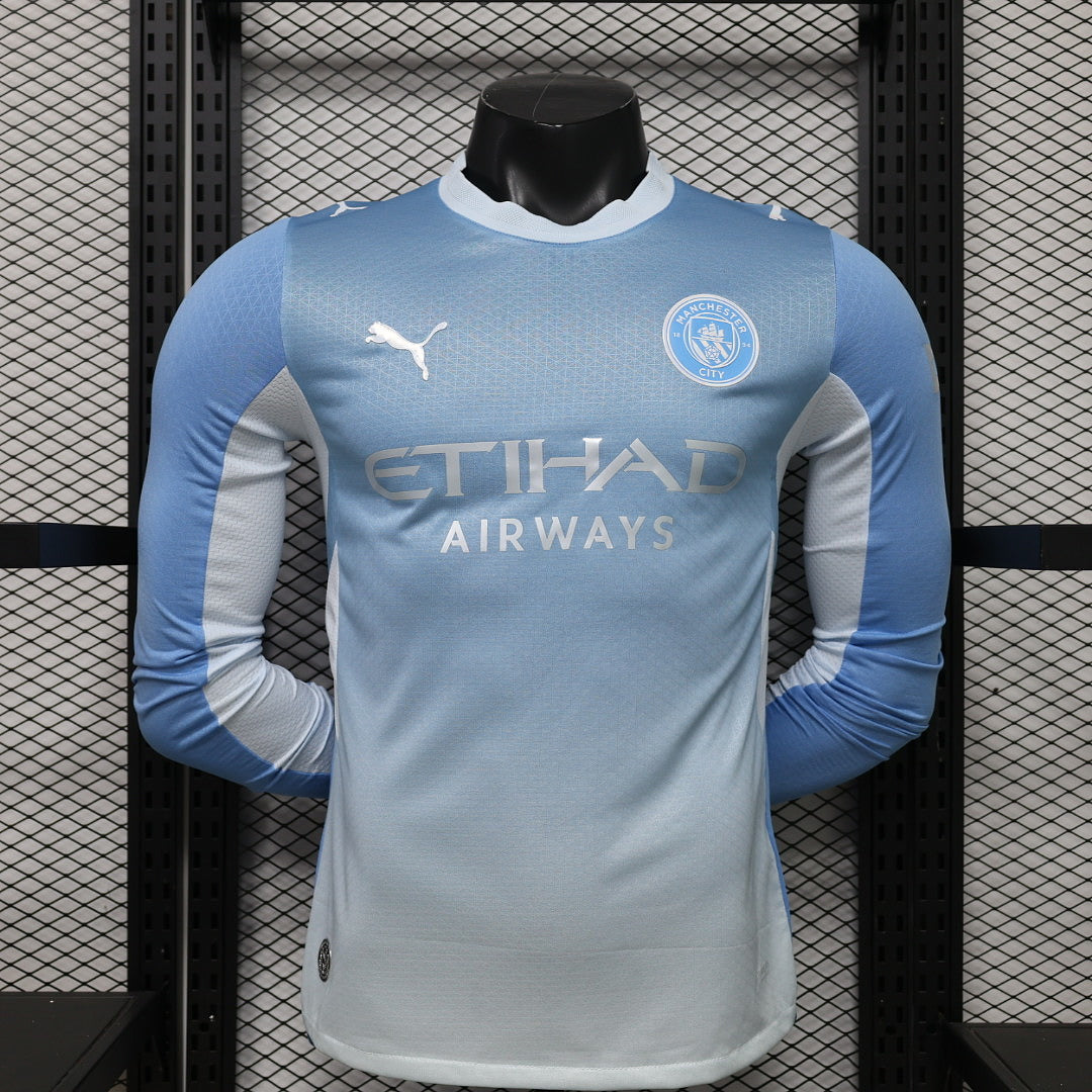 Manchester City 2026/27 Men's Home Long Sleeve Player Jersey