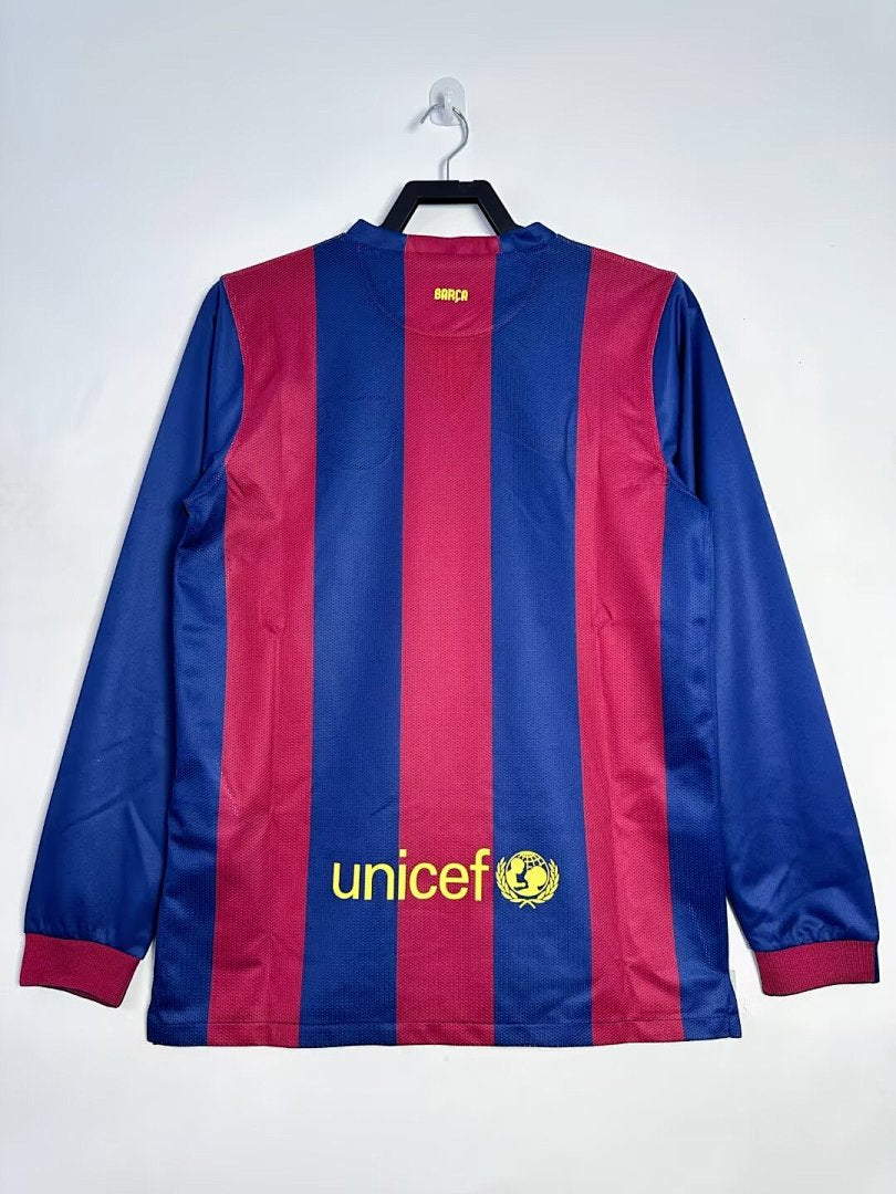 Barcelona 2014-15 Home Long Sleeve Soccer Jersey