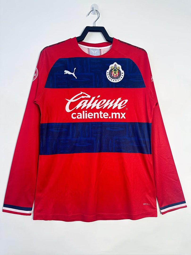Chivas 2019-20 Away Long Sleeve Soccer Jersey