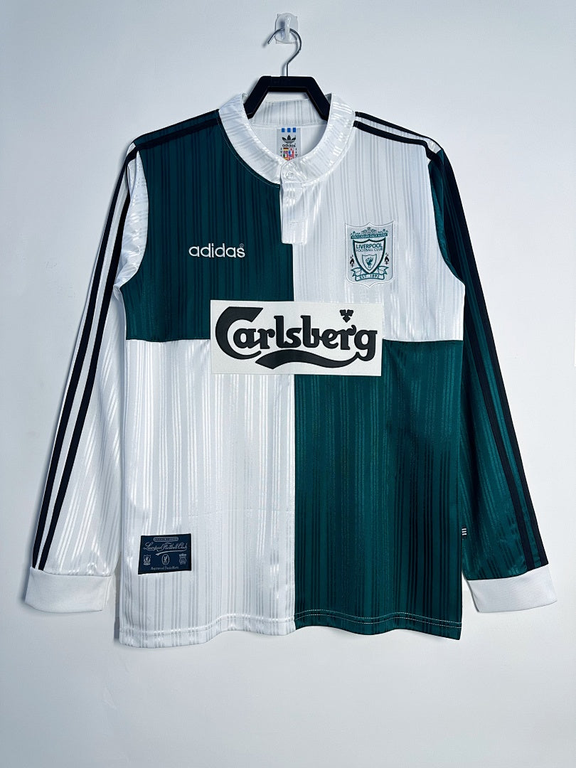 Liverpool 1995-96 Away Long Sleeve Soccer Jersey