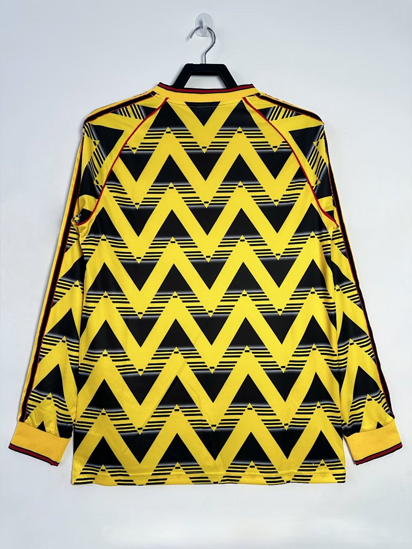 Arsenal 1991-93 Away Long Sleeve Soccer Jersey