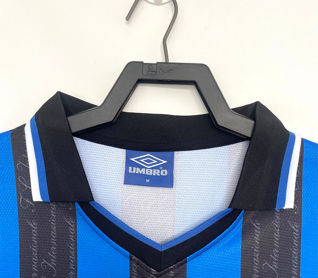 Inter Milan 1997-98 Home Long Sleeve Soccer Jersey