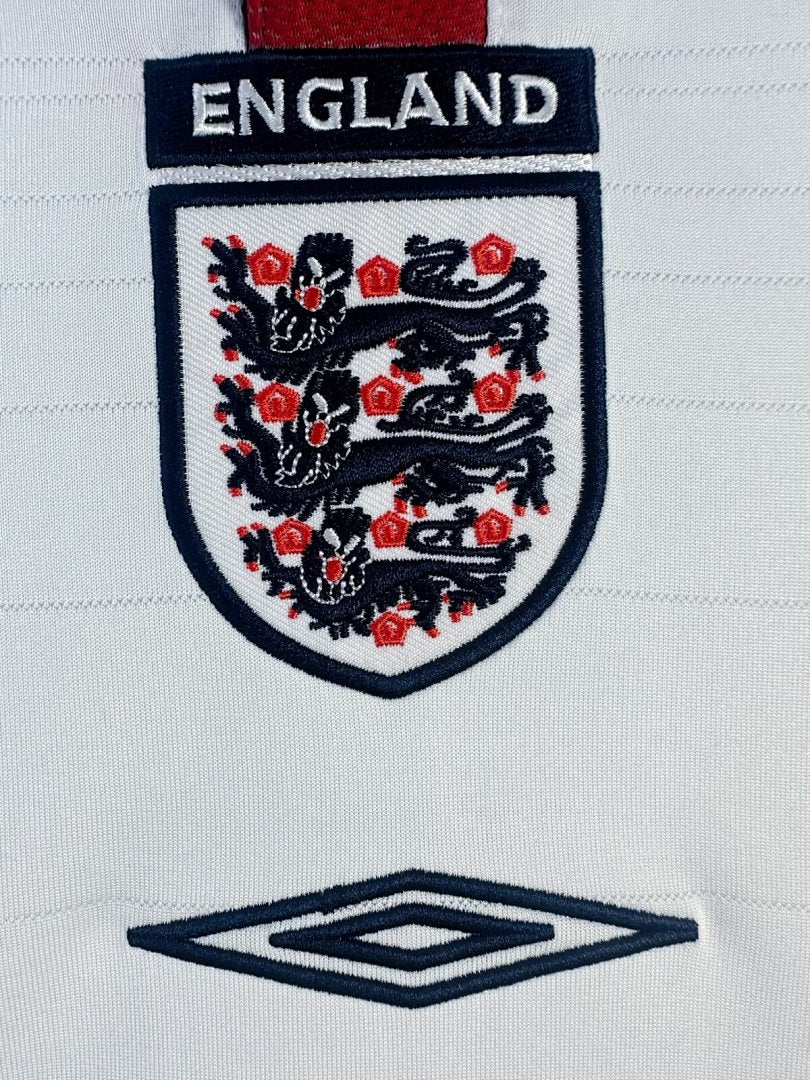 England 2004 Home Long Sleeve Soccer Jersey