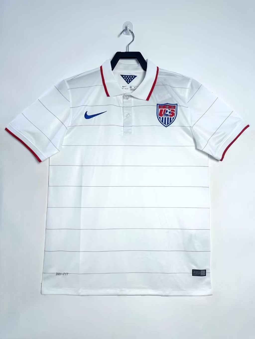 USA 2014 Home Long Sleeve Soccer Jersey