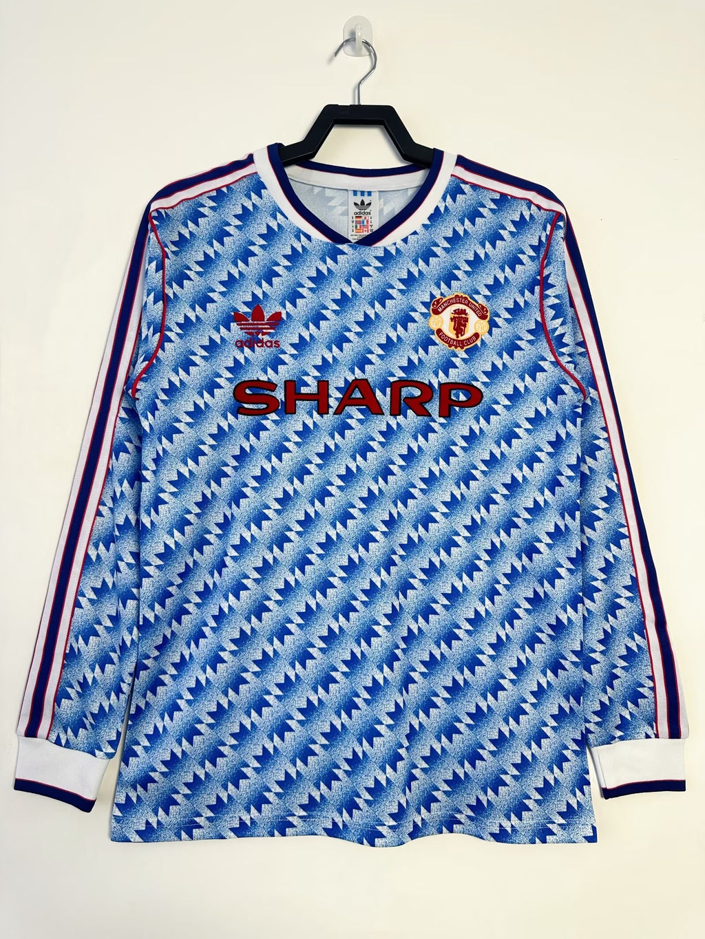 Manchester United 1990-92 Away Long Sleeve Soccer Jersey