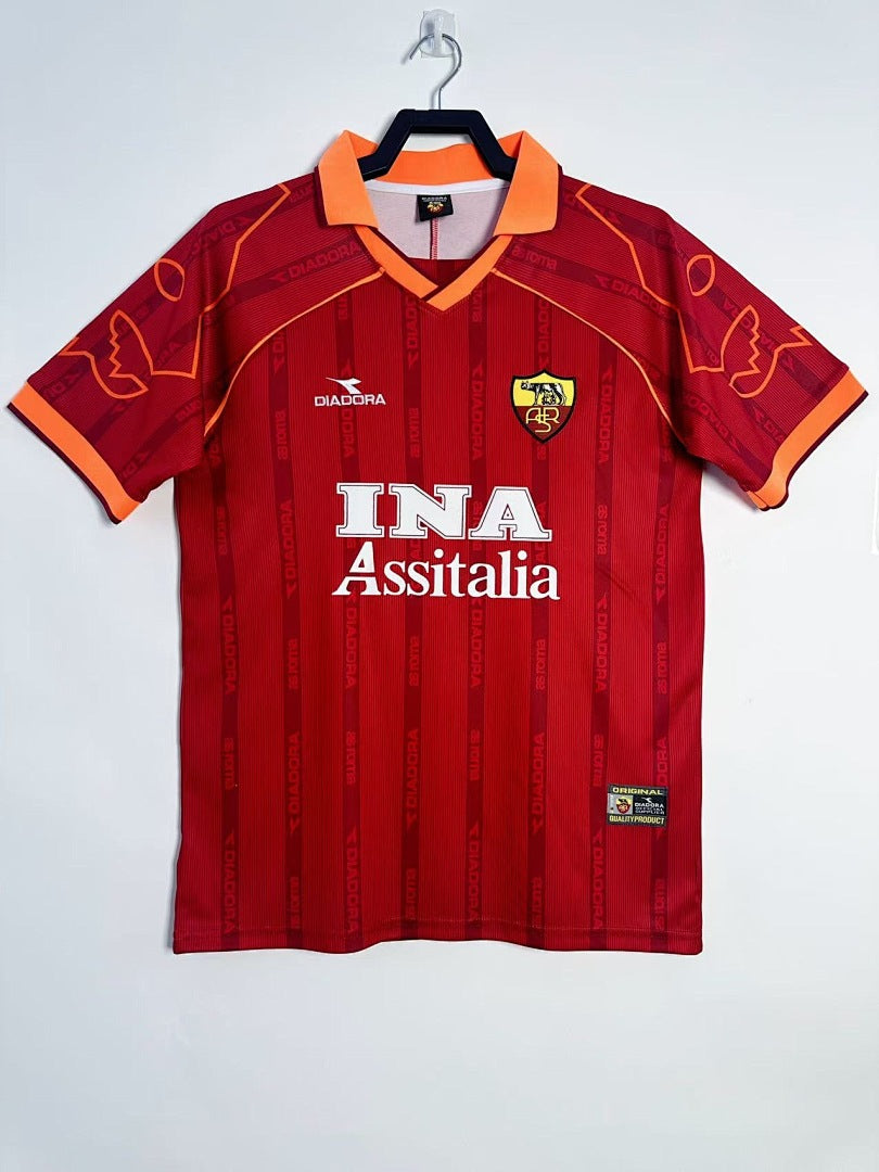 AS Roma 1999-00 Home Long Sleeve Soccer Jersey