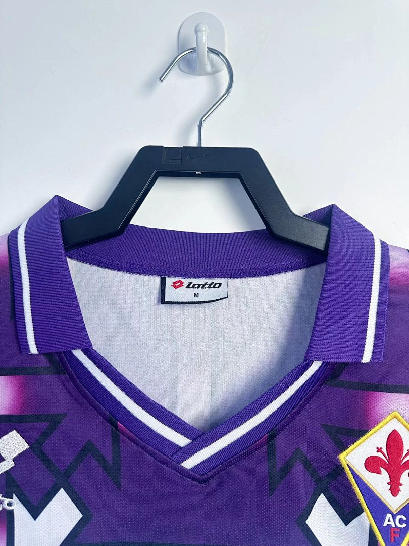Fiorentina 1992-93 Away Long Sleeve Soccer Jersey