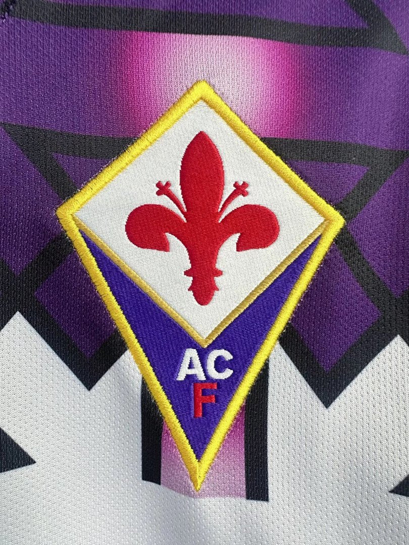 Fiorentina 1992-93 Away Long Sleeve Soccer Jersey