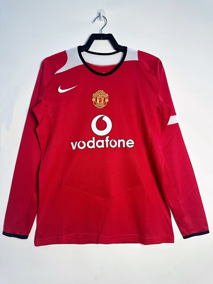 Manchester United 2005-06 Home Long Sleeve Soccer Jersey