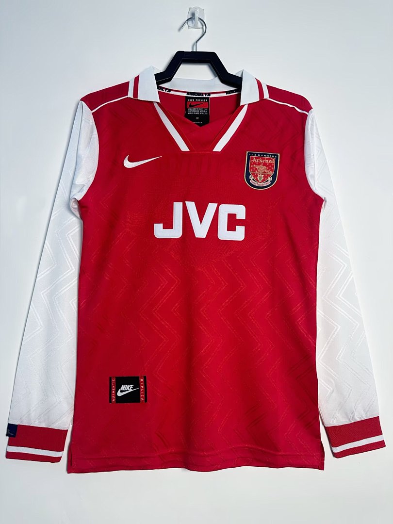 Arsenal 1996-97 Home Long Sleeve Soccer Jersey