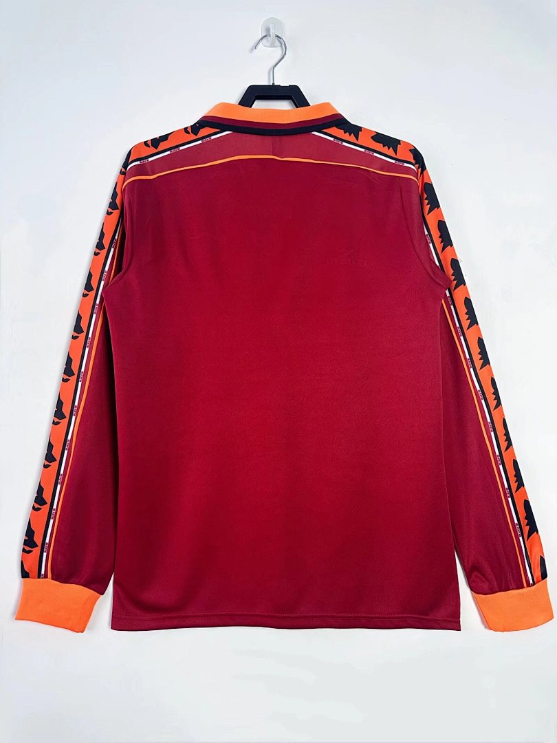 Roma 1998-99 Home Long Sleeve Soccer Jersey