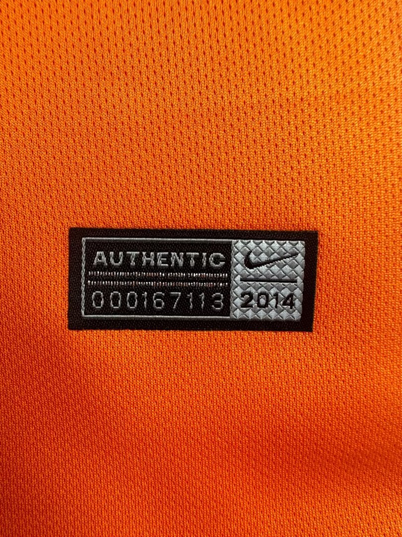 Netherlands 2014 Home Long Sleeve Soccer Jersey
