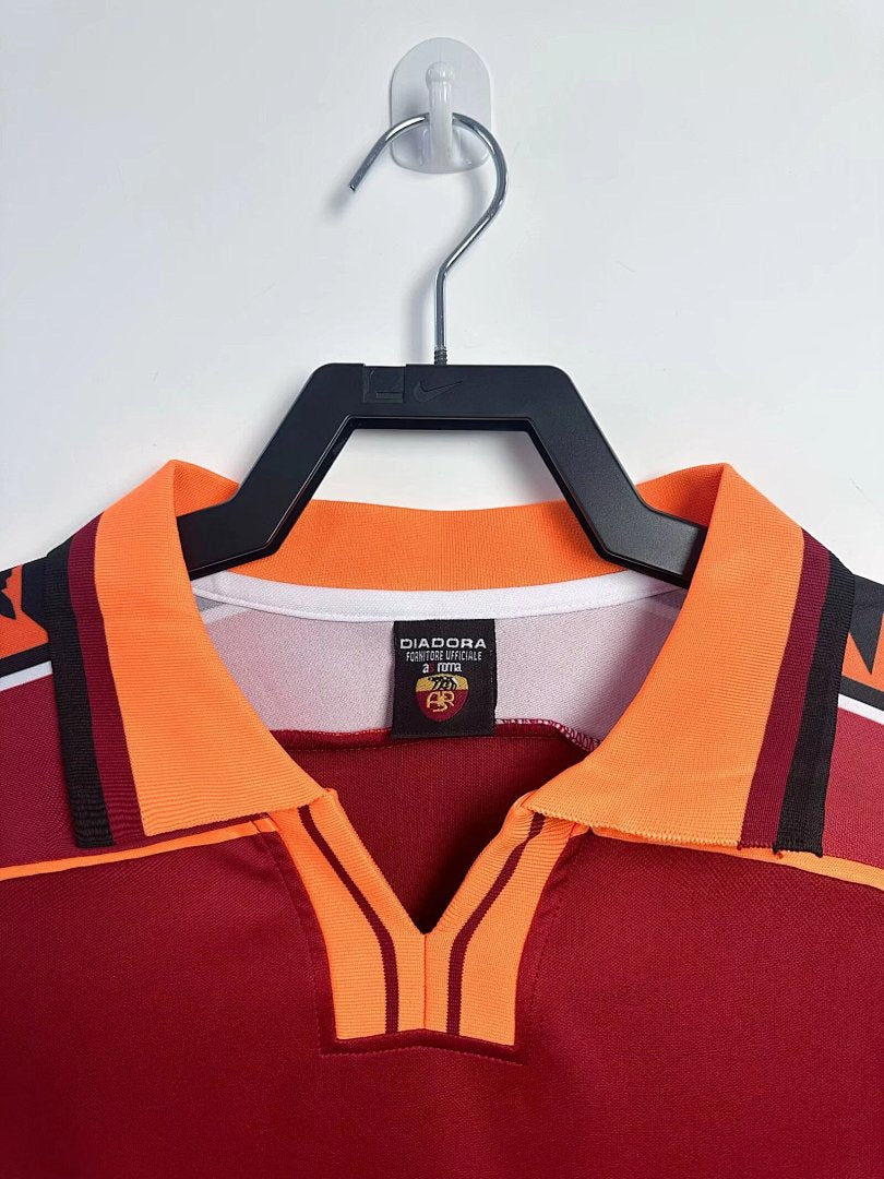Roma 1998-99 Home Long Sleeve Soccer Jersey