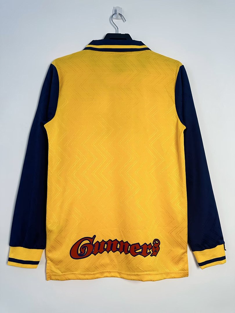 Arsenal 1996-97 Away Long Sleeve Soccer Jersey