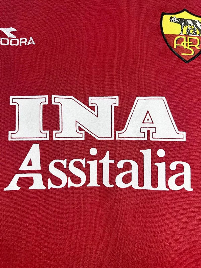 Roma 1998-99 Home Long Sleeve Soccer Jersey