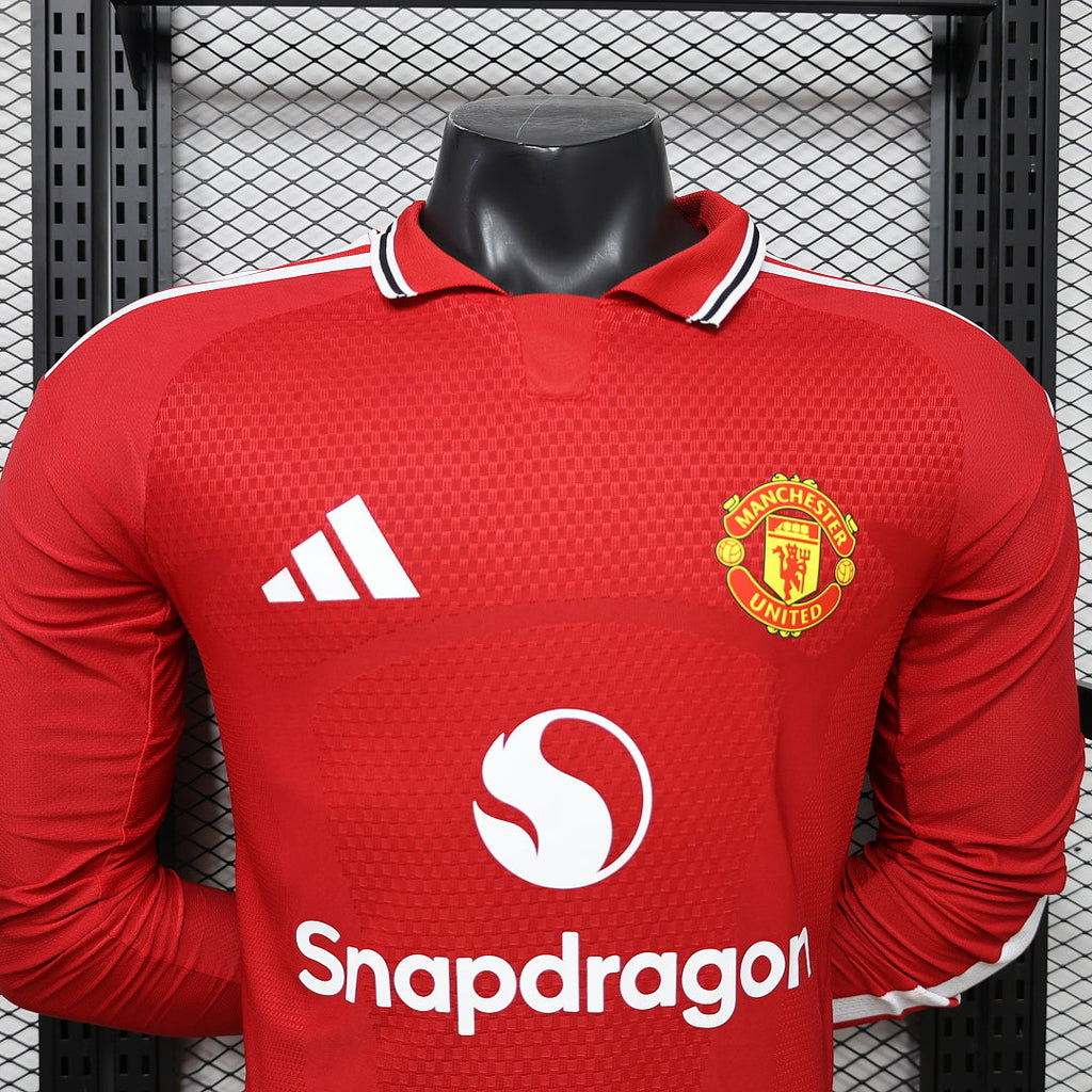 Manchester United 2026/27 Men's Home Long Sleeve Player Jersey