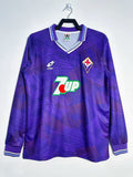 Fiorentina 1992-93 Home Long Sleeve Soccer Jersey