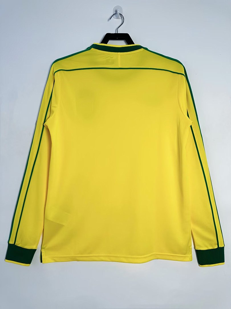Brazil 1998 Home Long Sleeve Soccer Jersey