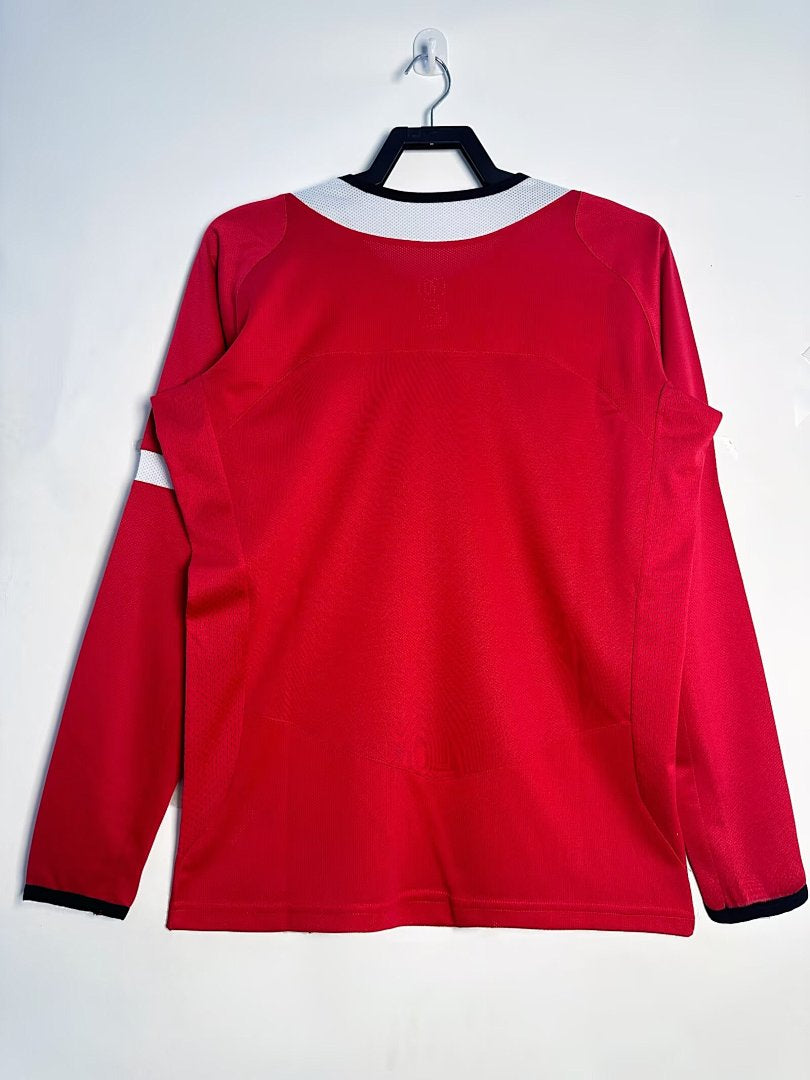 Manchester United 2005-06 Home Long Sleeve Soccer Jersey