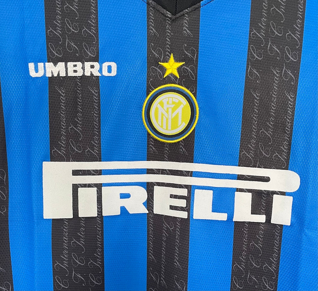 Inter Milan 1997-98 Home Long Sleeve Soccer Jersey