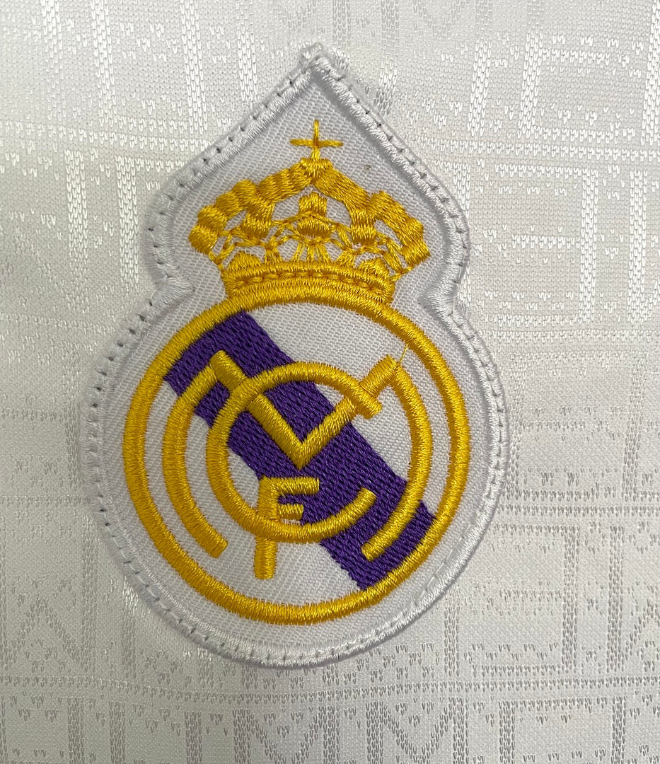 Real Madrid 1990-92 Home Long Sleeve Soccer Jersey