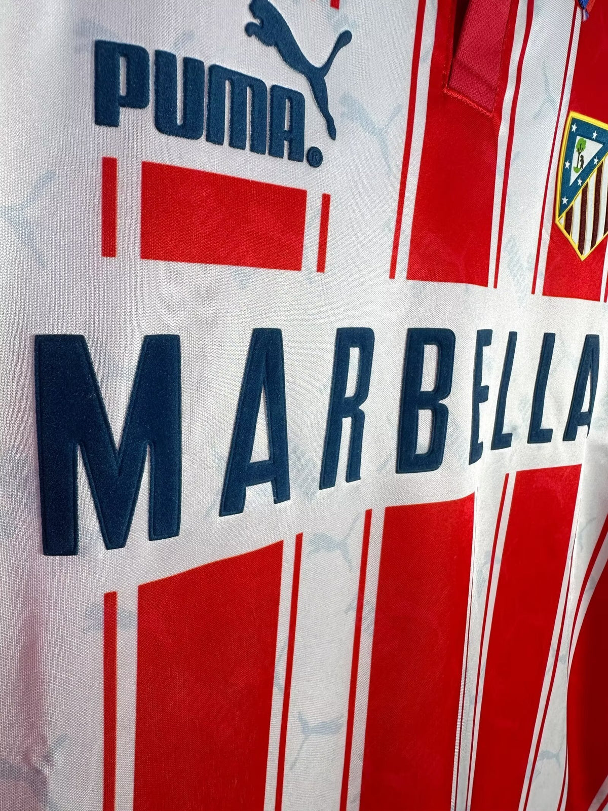 Atlético Madrid 1994-95 Home Long Sleeve Soccer Jersey