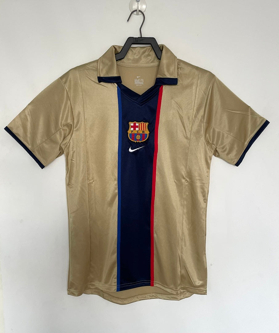 Barcelona 2001-02 Away Long Sleeve Soccer Jersey