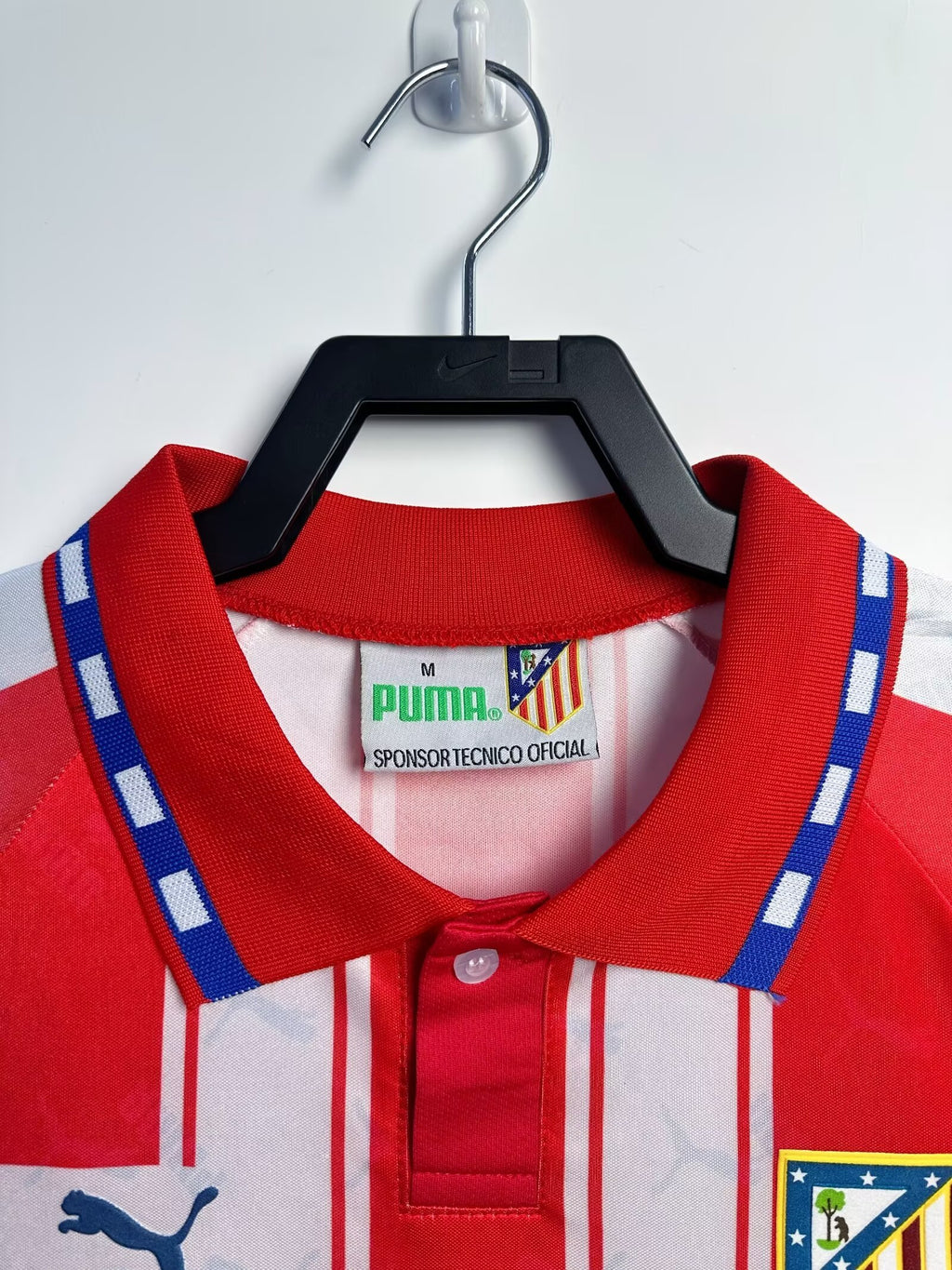 Atlético Madrid 1994-95 Home Long Sleeve Soccer Jersey