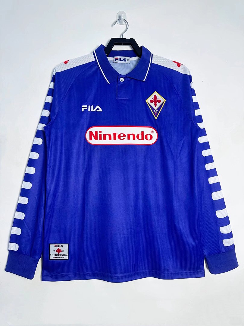 Fiorentina 1998-99 Home Long Sleeve Soccer Jersey