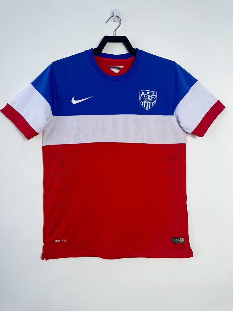USA 2014 Away Long Sleeve Soccer Jersey