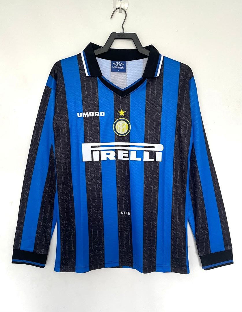 Inter Milan 1997-98 Home Long Sleeve Soccer Jersey